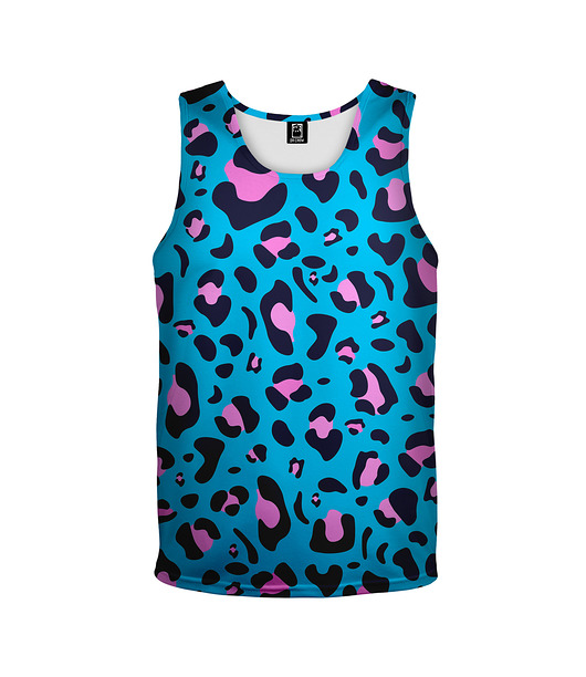 t-shirty dla dziewczynki Bokserka Top Girl DR.CROW Panterka Blue