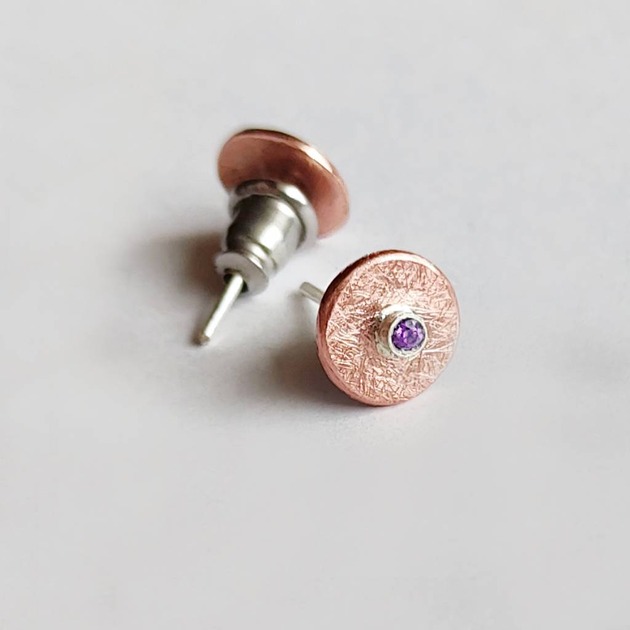 kolczyki z kamieniami Kolczyki OKRĄG