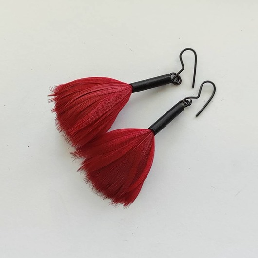 kolczyki z piórami PIÓRKO kolczyki