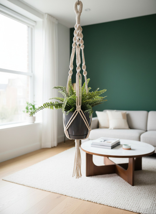 kwietniki Makrama kwietnik wiszący ecru mkw0125