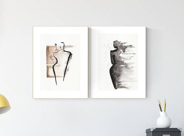 Zestaw 2 grafik  21 x 30 cm zam MiniMalArt