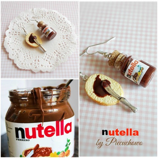 Kolczyki nutella z kanapką Piecuchowo