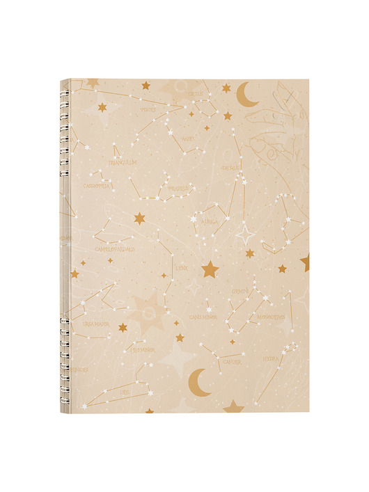 kalendarze i plannery NOTES GWIAZDOZBIORY KREMOWE B5  160 stron  SZARE KROPKI