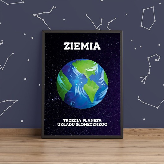 Plakat dziecięcy ZIEMIA trochę na ścianę