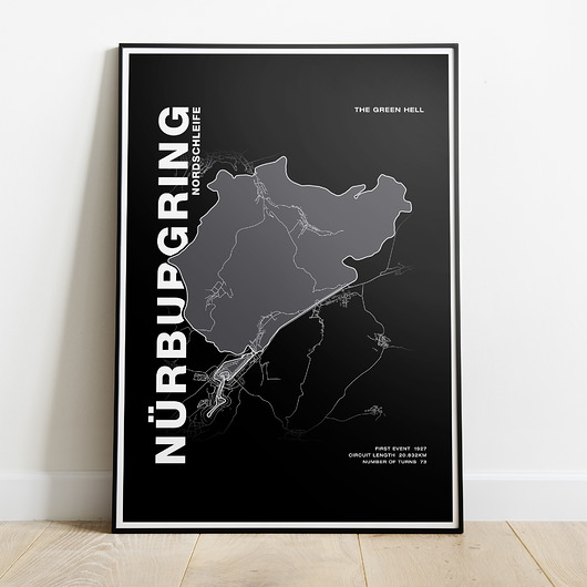 Plakat Tory wyścigowe - Nurburgring  Peszkowski Graphic