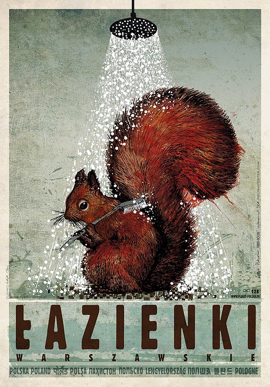 plakaty Poster Łazienki (R. Kaja) 98x68 cm w ramie