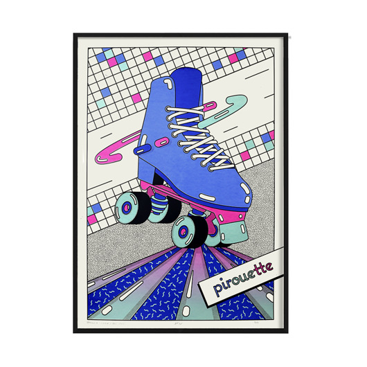 plakaty Plakat Freestyle Pirouette Rollerskate