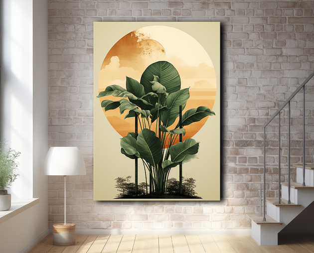 plakaty Tropikalne liście - Plakat - Loft, Minimalizm