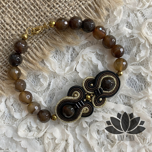 kolczyki soutache petrol - kolczyki sutasz