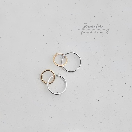 kolczyki srebrne Rings - srebrne kolczyki + box