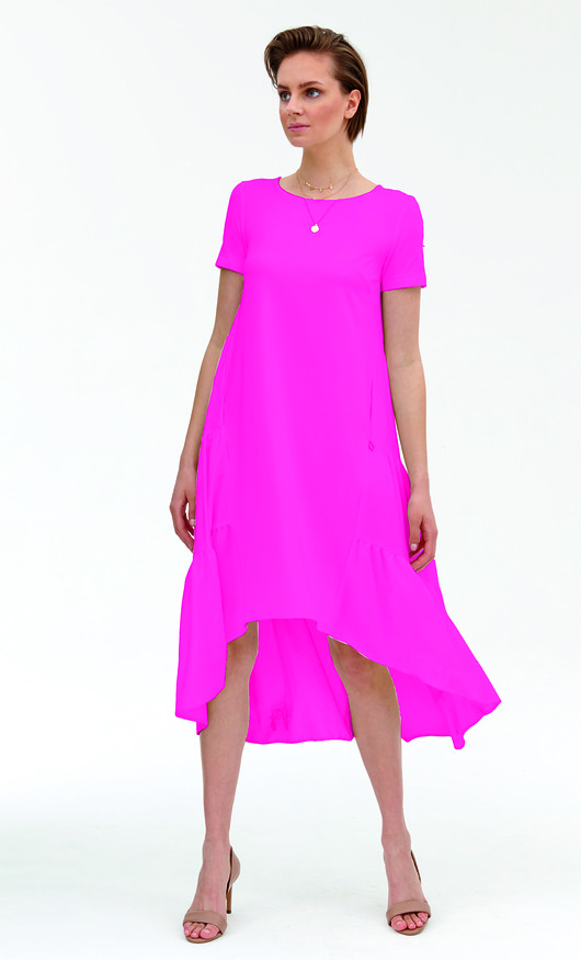 sukienki midi damskie Sukienka z falbanami