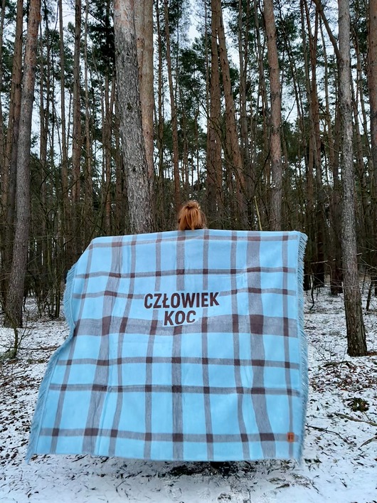 koce i narzuty Człowiek Koc- koc bawełniany L