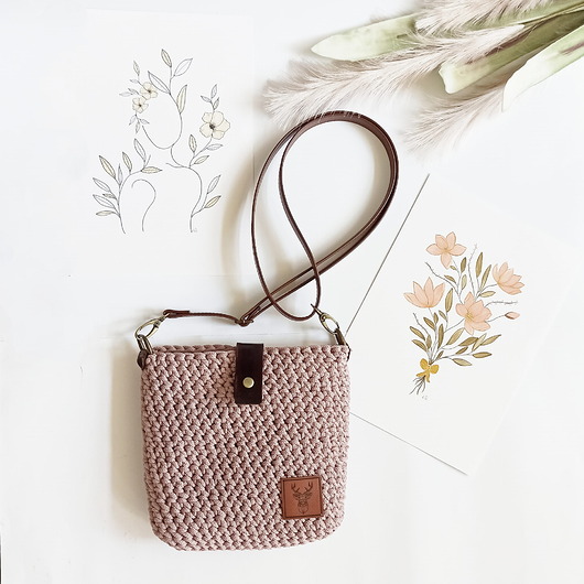 torby na ramię Torebka Craftbags Simple - pudrowy róż