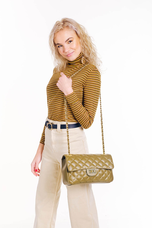 torby na ramię Torebka skórzana pikowana -  (6933)