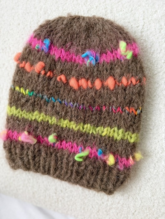 czapki damskie Brązowa alpaka