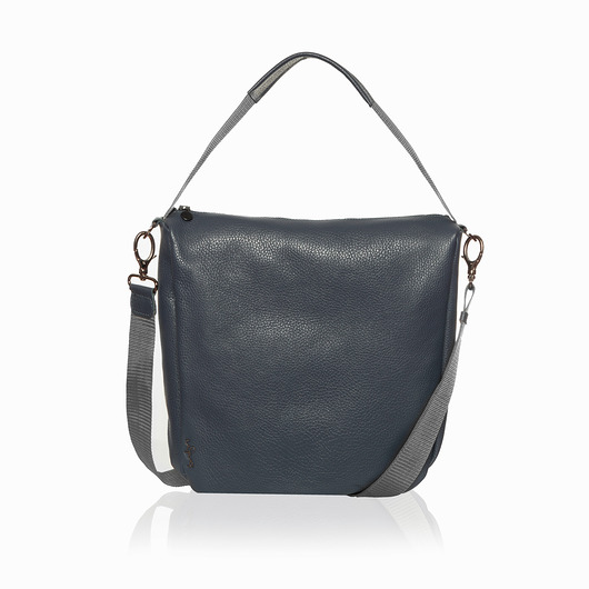 torby na ramię Torba skórzana Della szara marki Bolsa