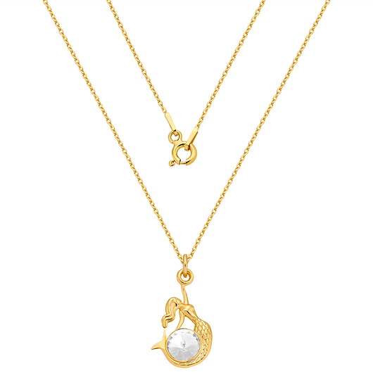 złote naszyjniki Naszyjnik z warszawską syrenką; Swarovski /1114/