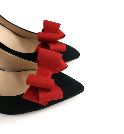 Klipsy do butów Coquet-Kokardki 3D Style/Red Coquet