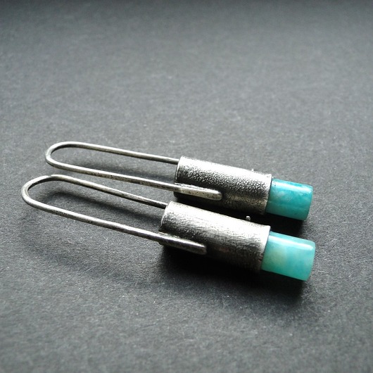 kolczyki srebrne Kolczyki srebrne Amazonit 001