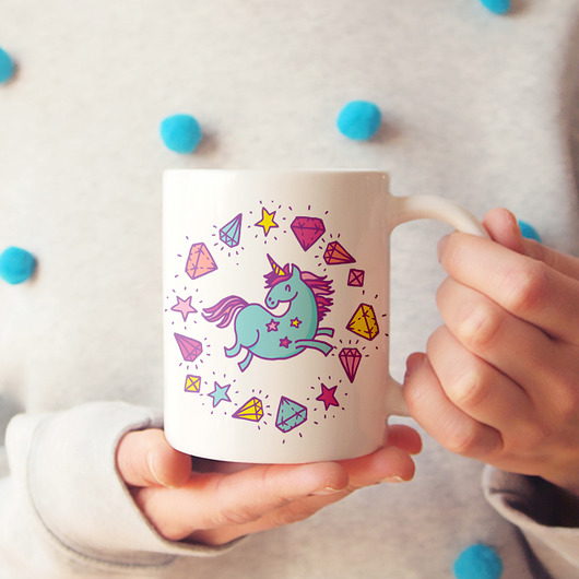 Jednorożec biegnący wianek Kubek ONE MUG A DAY