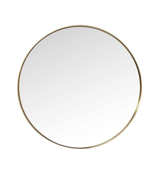 lustra stojące i wiszące Lustro złote okrągłe 100cm duże metal