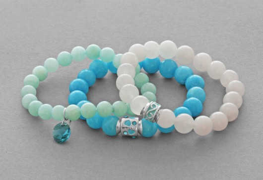 Moon,blue & mint jade set. Lavoga