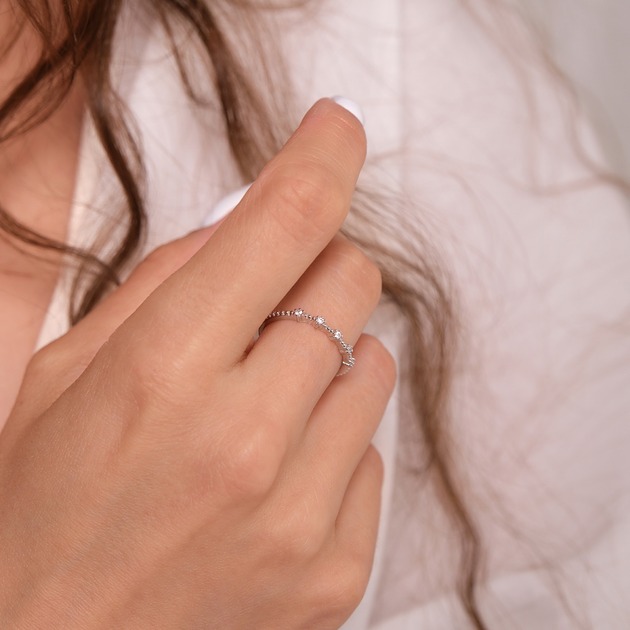 pierścionki złote Pierścionek/obrączka roz. 14 cyrkonie- srebro 925