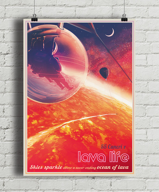 Planeta 55 Cancri e - plakat NASA minimalmill