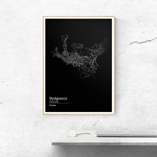 Plakat Mapa minimalistyczna - Bydgoszcz Peszkowski Graphic