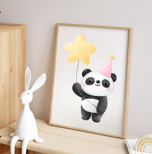 obrazy i plakaty do pokoju dziecięcego PLAKAT DLA DZIECKA miś panda