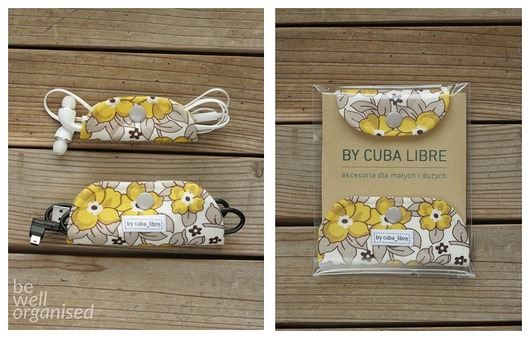 2 uchwyty na kabelki - Kwiaty żółte cuba libre