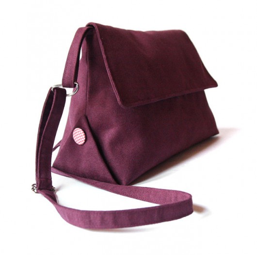 torebka midi - violet & red vichy - elfagado