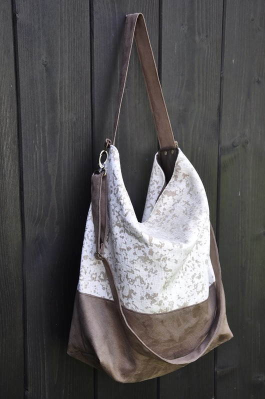 torby XXL TORBA HOBO XXL - korkowa, drukowana, print