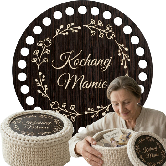 makramy Baza WENGE do Szydełkowania Makramy dla MAMY 20cm Podstawa Koszyka Torebki