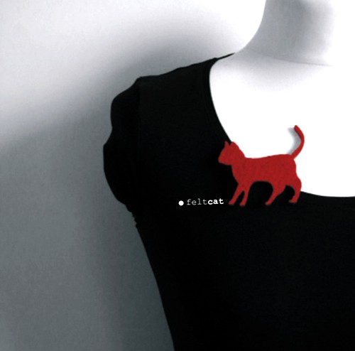 felt cat... felt label