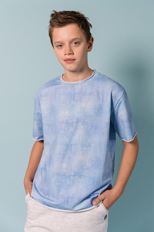 t-shirty dla chłopców Niebieski tshirt tie dye