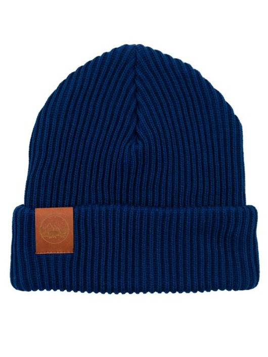 czapki damskie Czapka zimowa z bawełny organicznej granatowa