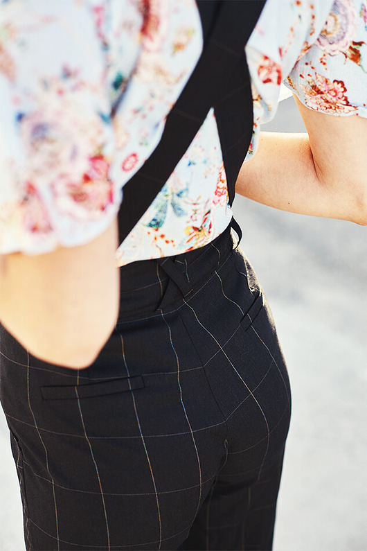 spodnie materiałowe damskie Spodnie ogrodniczki z cienkiej wełny