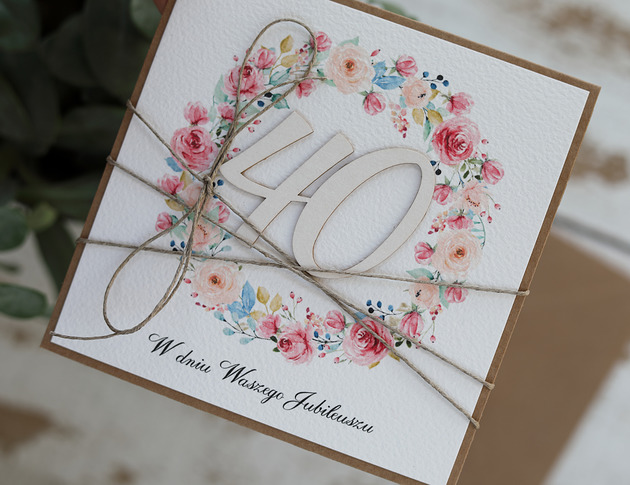 kartki scrapbooking Kartka na 40. rocznicę ślubu
