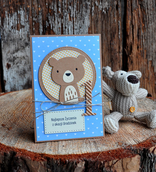 kartki scrapbooking Kartka na roczek