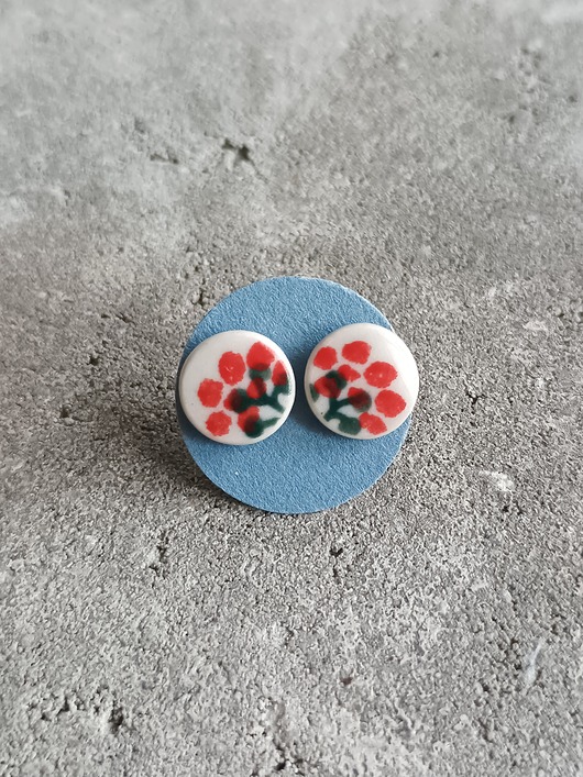 kolczyki ceramiczne Kolczyki ceramiczne Bolesławiec