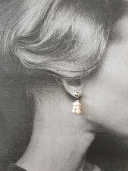 kolczyki z kamieniami Kolczyki FANABERIA TRIO kamień rzeczny