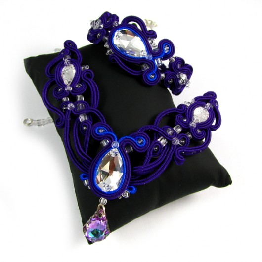Fairytale soutache - komplet kryształ Swarovski PiLLow Design