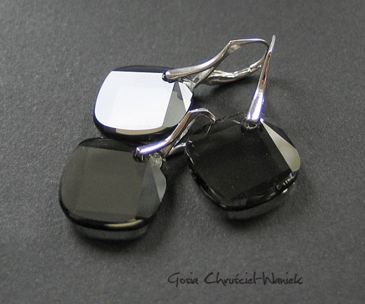 kryształ Swarovski black diamond - komplet Gosia Chruściel-Waniek