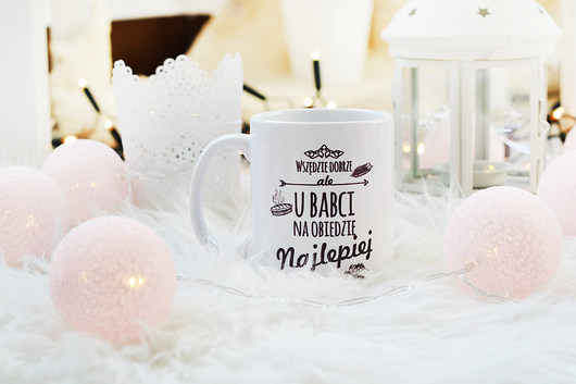Kubek z nadrukiem - U babci najlepiej AllbagAllprints
