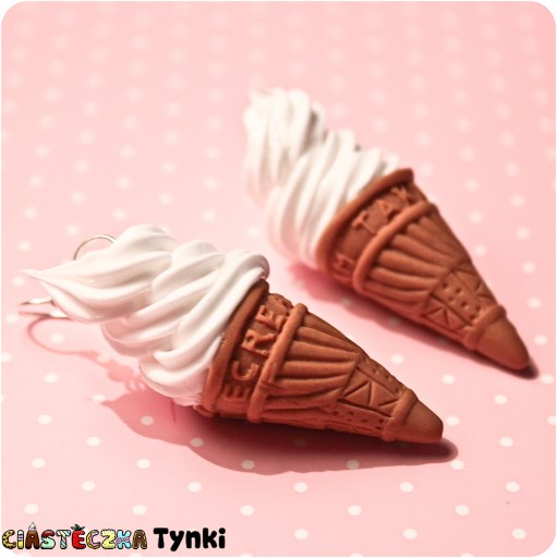 Kolczyki lody włoskie 2 ciasteczkatynki