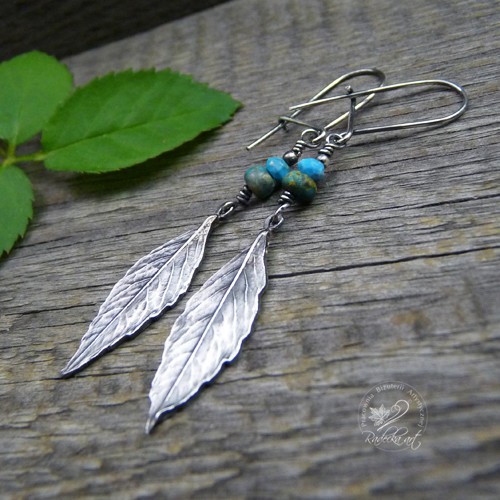 Leaves & Turquoise Radecka art