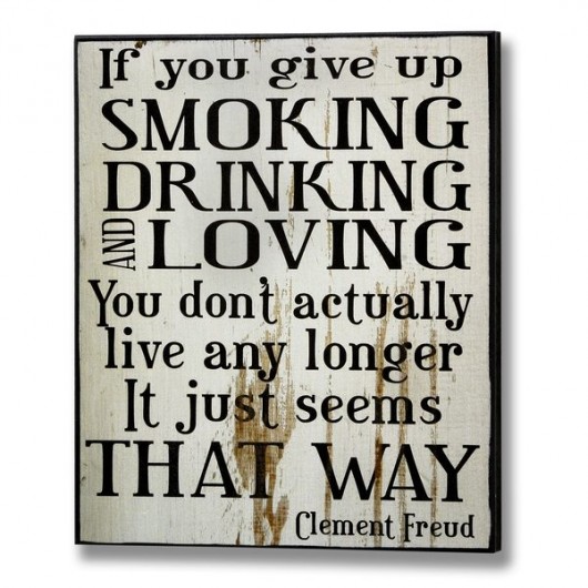 Dekoracja ścienna Smoking Drinking Loving almadecasa