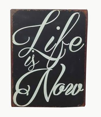 Szyld metalowy Life is now MIA home