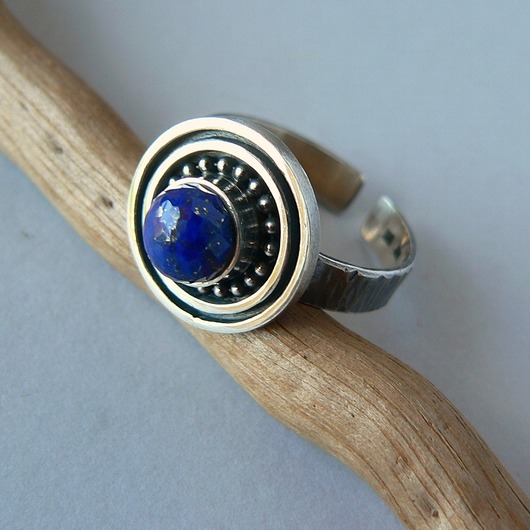 pierścionki srebrne Pierścionek -fasetowany  lapis lazuli-